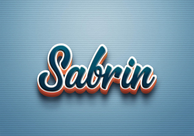Free photo of Cursive Name DP: Sabrin