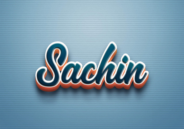 Free photo of Cursive Name DP: Sachin