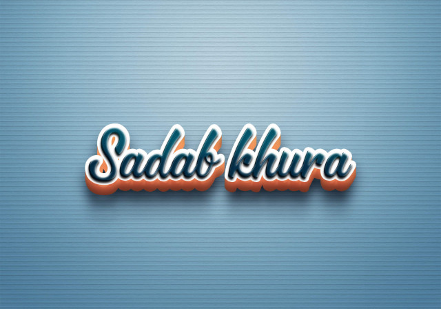 Free photo of Cursive Name DP: Sadab(khura)