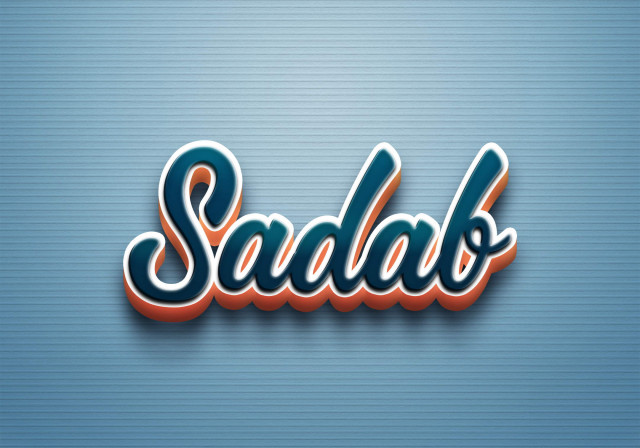 Free photo of Cursive Name DP: Sadab