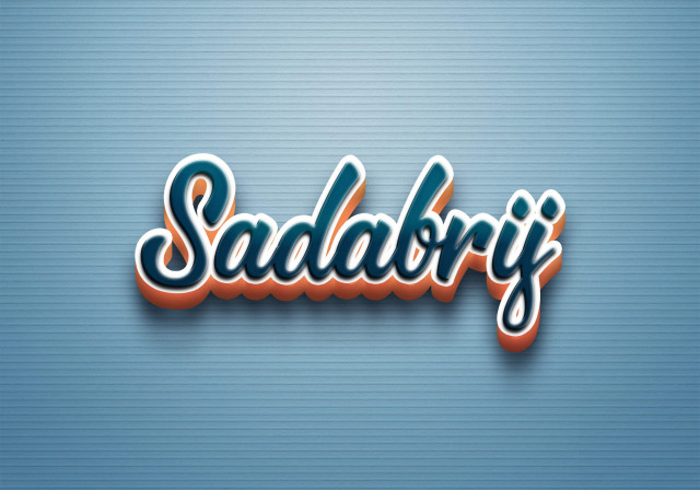 Free photo of Cursive Name DP: Sadabrij