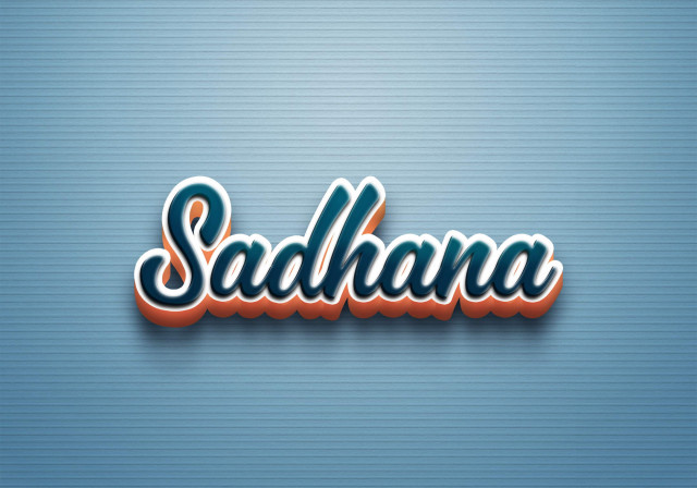 Free photo of Cursive Name DP: Sadhana