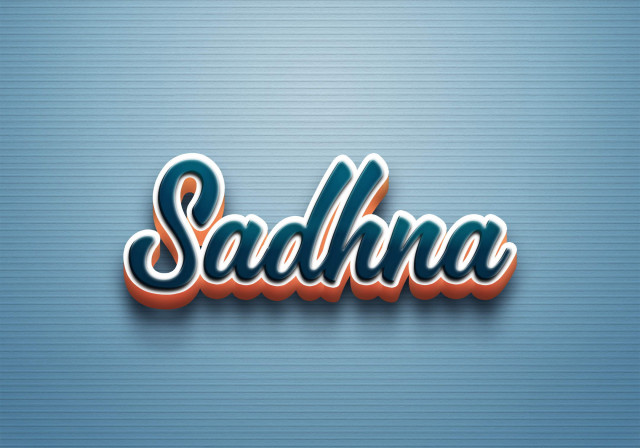 Free photo of Cursive Name DP: Sadhna