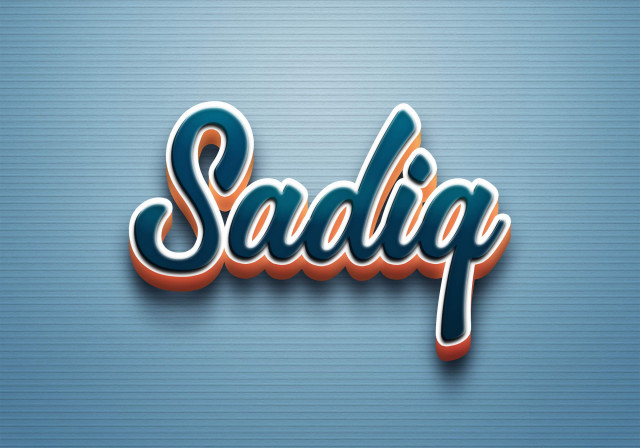 Free photo of Cursive Name DP: Sadiq