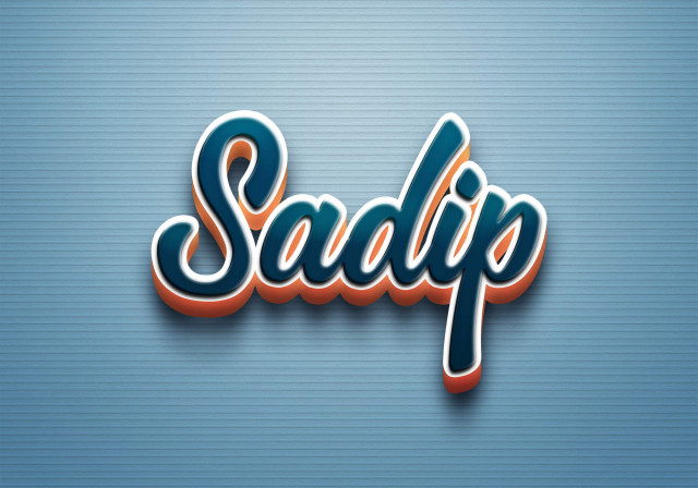 Free photo of Cursive Name DP: Sadip