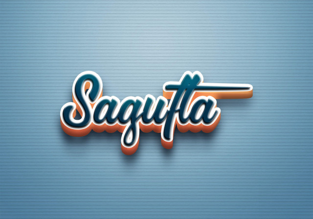 Free photo of Cursive Name DP: Sagufta