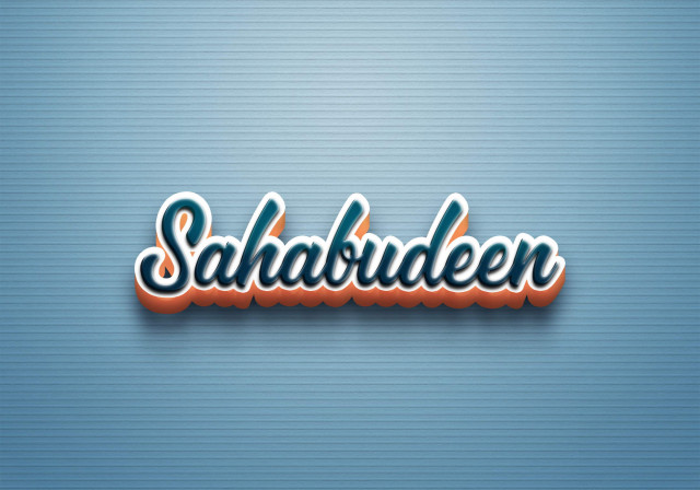 Free photo of Cursive Name DP: Sahabudeen