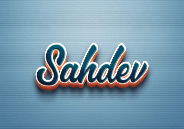 Free photo of Cursive Name DP: Sahdev