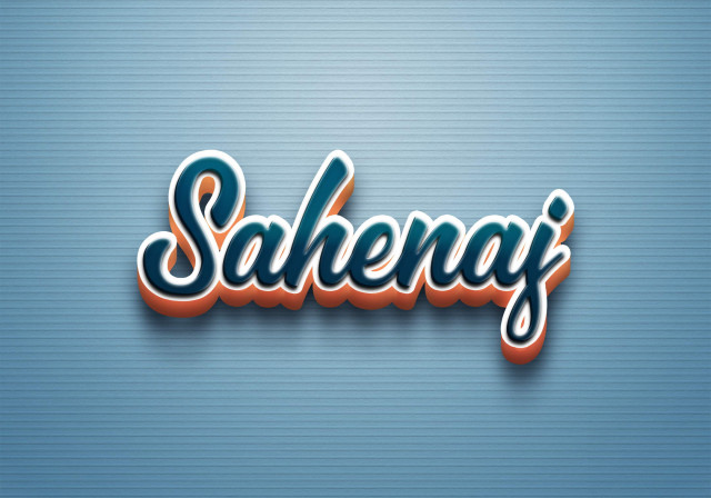 Free photo of Cursive Name DP: Sahenaj