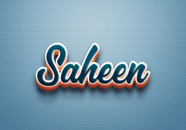 Free photo of Cursive Name DP: Saheen