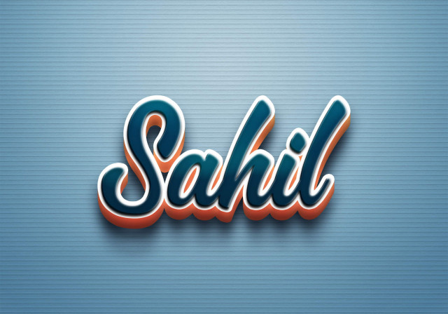 Free photo of Cursive Name DP: Sahil