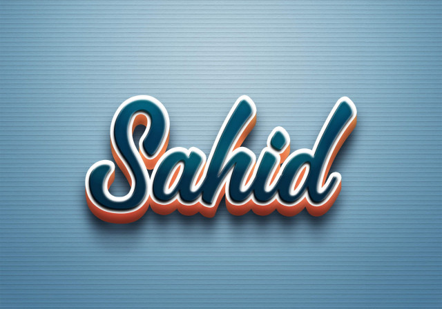 Free photo of Cursive Name DP: Sahid