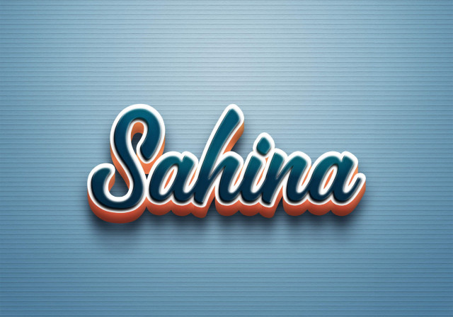 Free photo of Cursive Name DP: Sahina