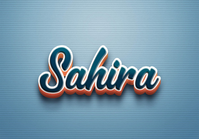 Free photo of Cursive Name DP: Sahira