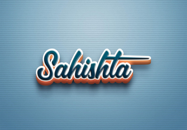 Free photo of Cursive Name DP: Sahishta