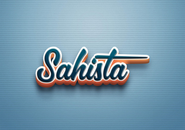 Free photo of Cursive Name DP: Sahista