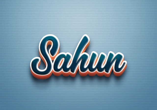 Free photo of Cursive Name DP: Sahun