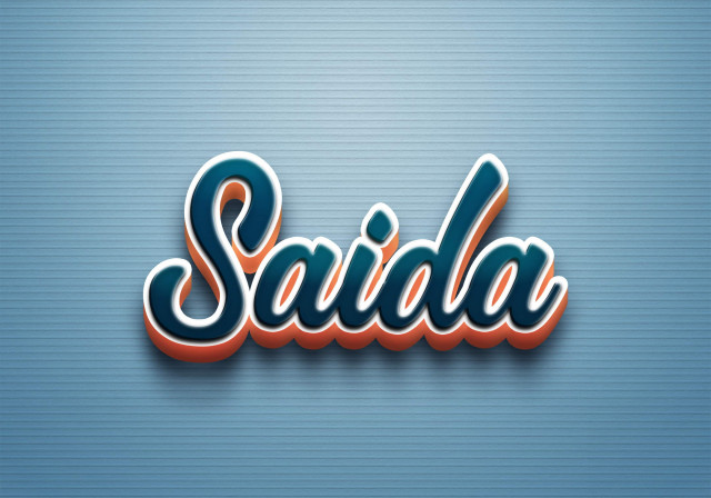 Free photo of Cursive Name DP: Saida