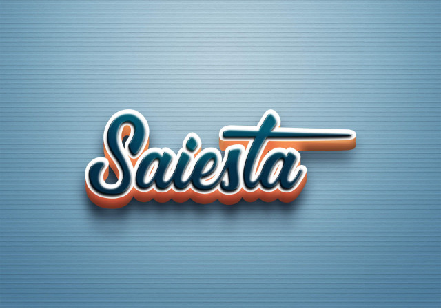 Free photo of Cursive Name DP: Saiesta