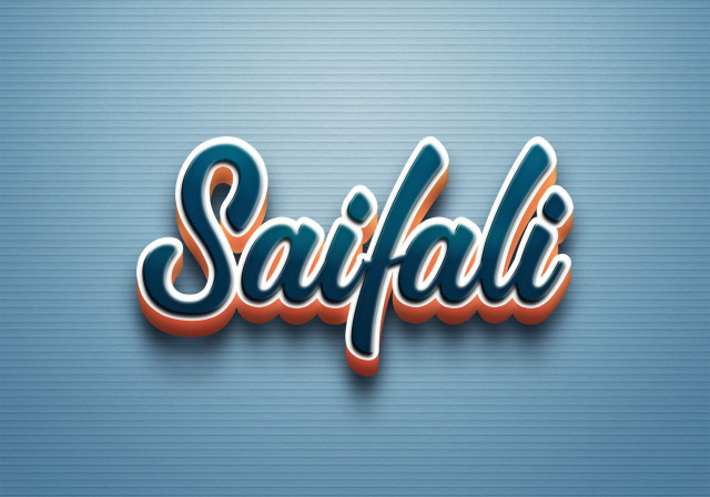 Free photo of Cursive Name DP: Saifali