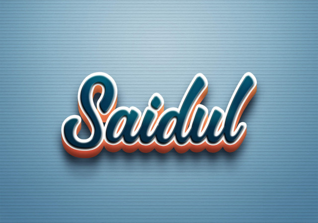 Free photo of Cursive Name DP: Saidul