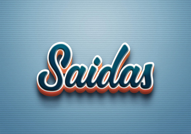 Free photo of Cursive Name DP: Saidas