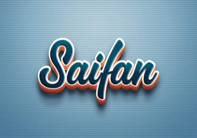 Free photo of Cursive Name DP: Saifan