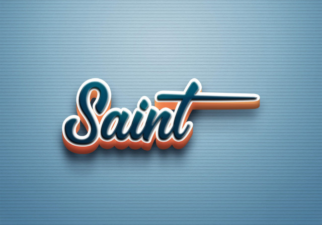 Free photo of Cursive Name DP: Saint