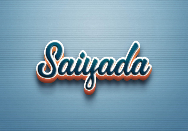 Free photo of Cursive Name DP: Saiyada