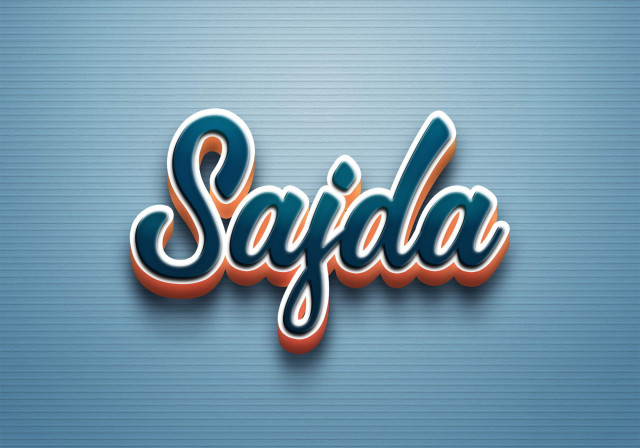Free photo of Cursive Name DP: Sajda