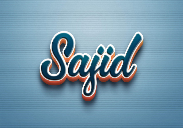 Free photo of Cursive Name DP: Sajid