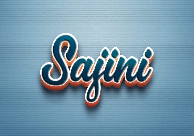 Free photo of Cursive Name DP: Sajini