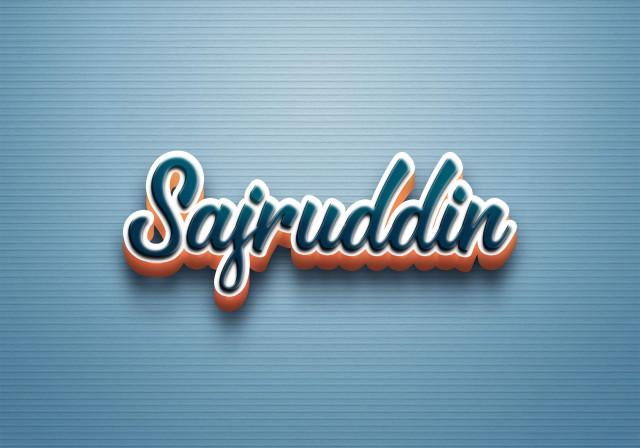 Free photo of Cursive Name DP: Sajruddin