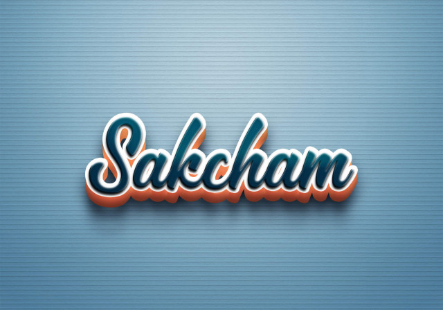 Free photo of Cursive Name DP: Sakcham