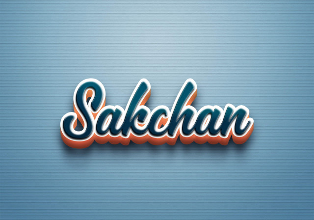 Free photo of Cursive Name DP: Sakchan