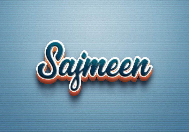 Free photo of Cursive Name DP: Sajmeen