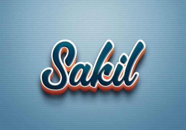 Free photo of Cursive Name DP: Sakil