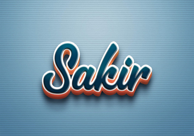 Free photo of Cursive Name DP: Sakir