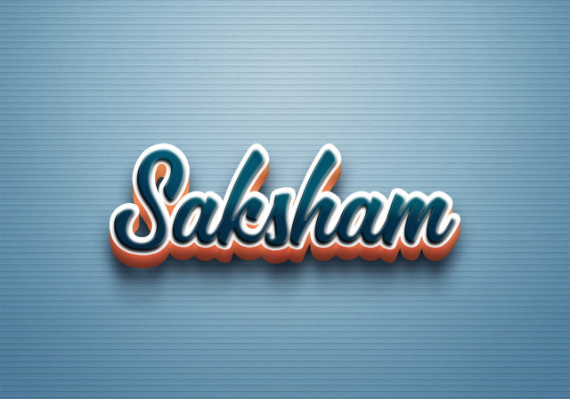 Free photo of Cursive Name DP: Saksham