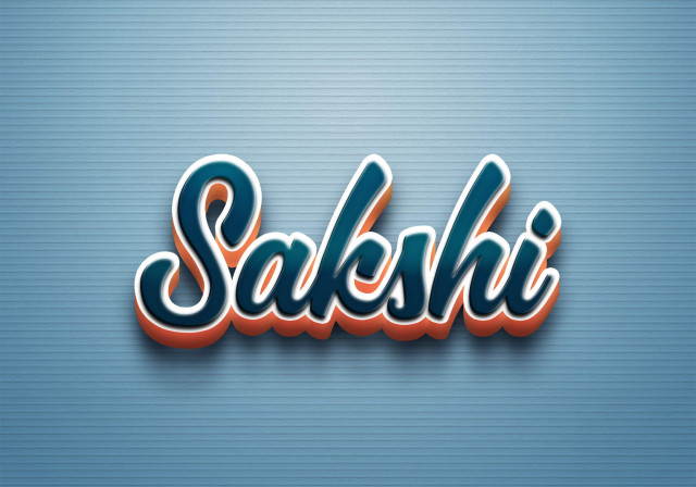 Free photo of Cursive Name DP: Sakshi