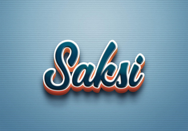 Free photo of Cursive Name DP: Saksi