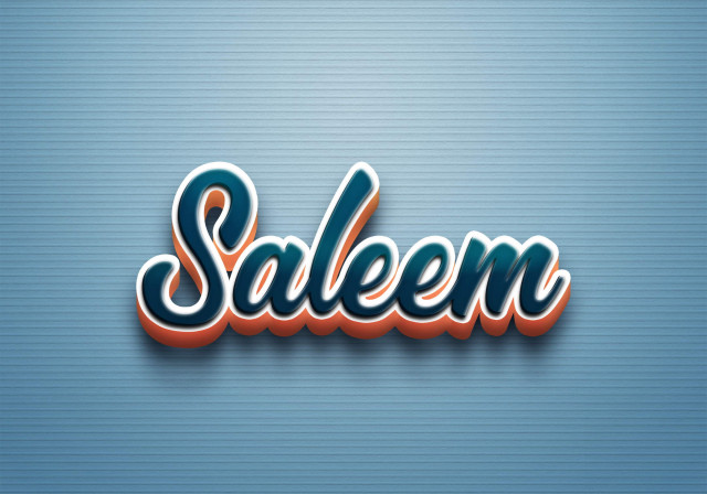 Free photo of Cursive Name DP: Saleem