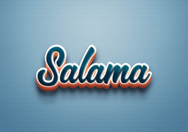 Free photo of Cursive Name DP: Salama