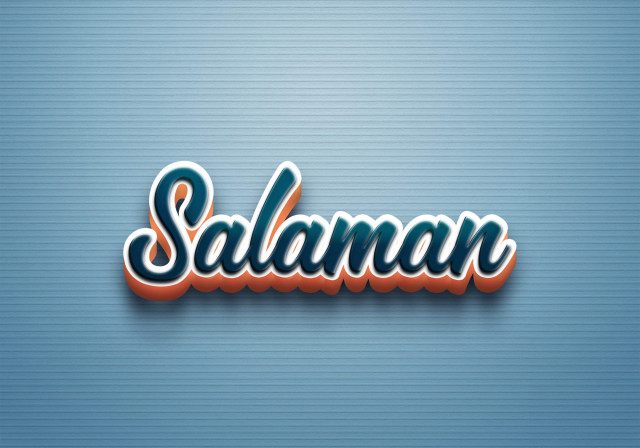 Free photo of Cursive Name DP: Salaman