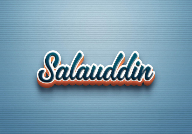 Free photo of Cursive Name DP: Salauddin