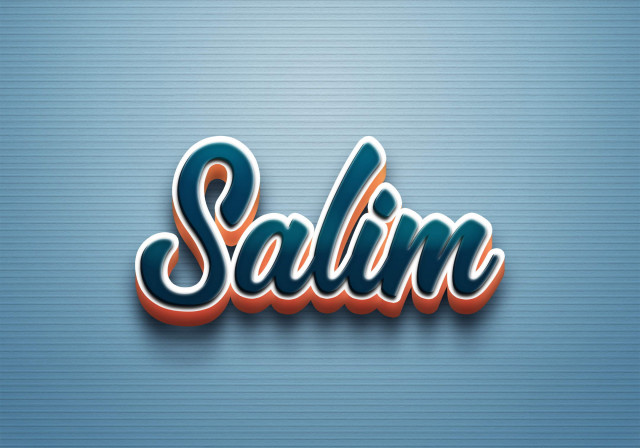 Free photo of Cursive Name DP: Salim