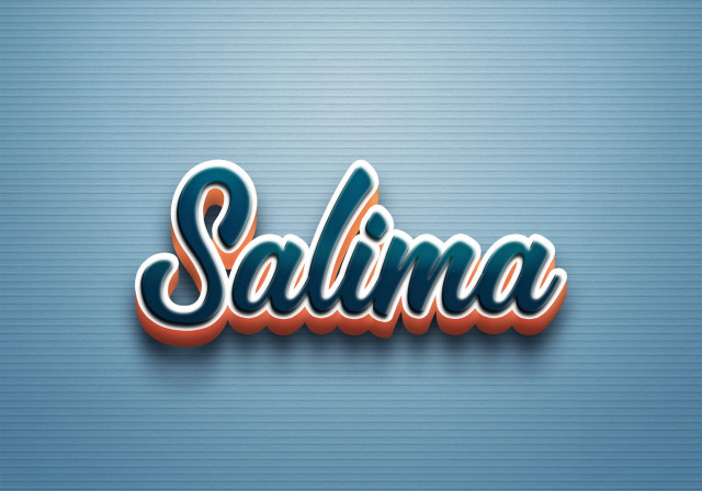 Free photo of Cursive Name DP: Salima