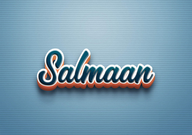 Free photo of Cursive Name DP: Salmaan