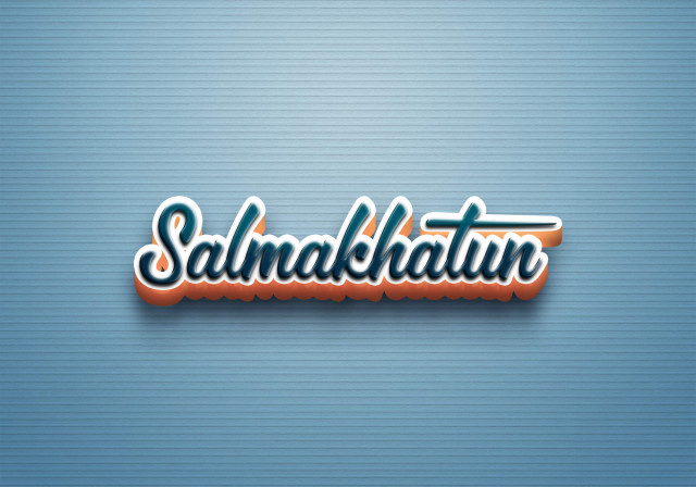 Free photo of Cursive Name DP: Salmakhatun