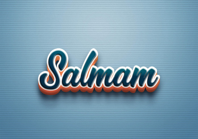 Free photo of Cursive Name DP: Salmam